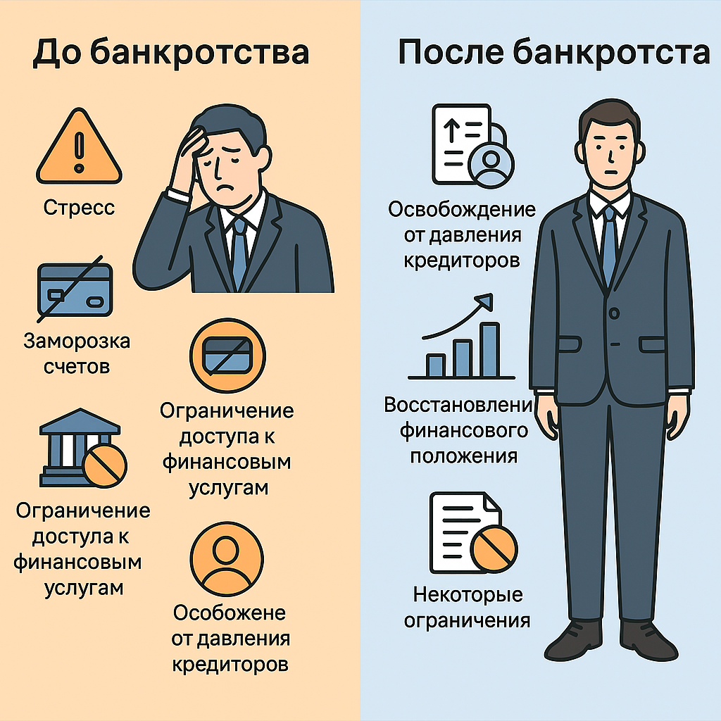 До банкротства и после банкротства 
